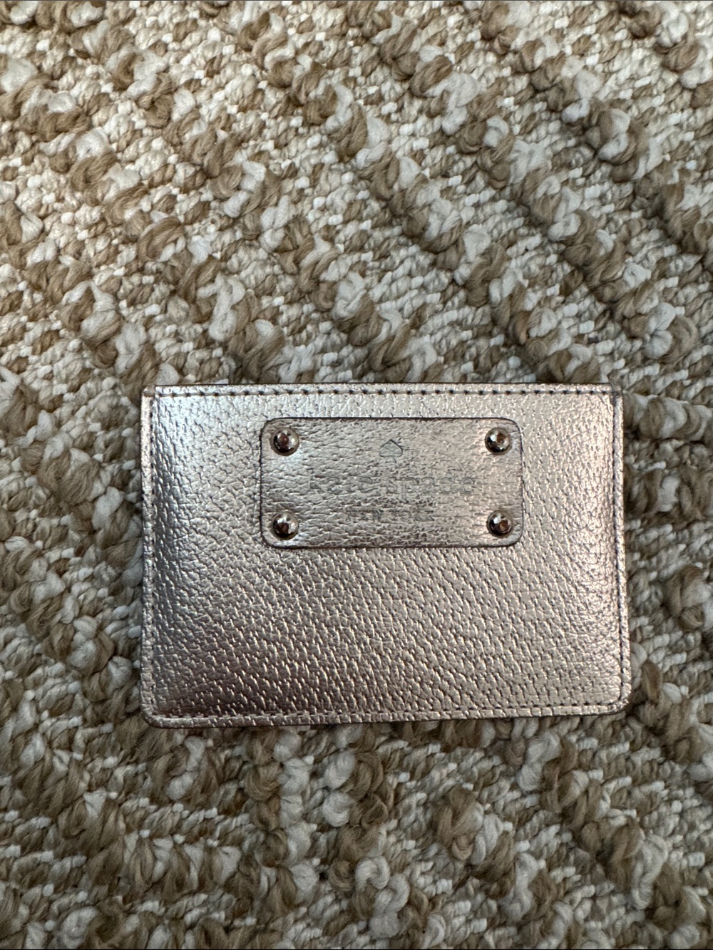 kate spade Metallic Rose Gold Card Holder